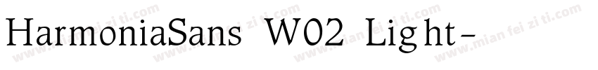 HarmoniaSans W02 Light字体转换